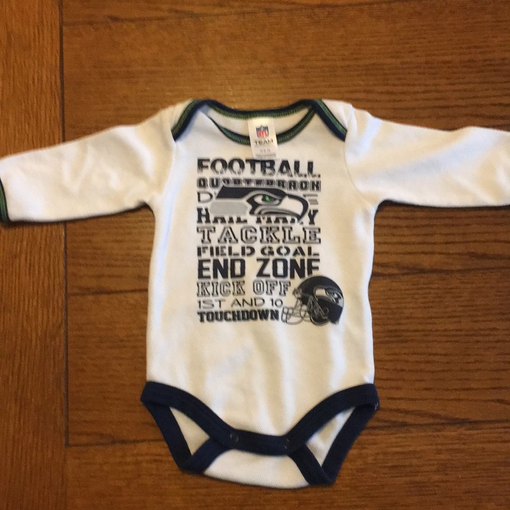 Seahawks long sleeve onesie